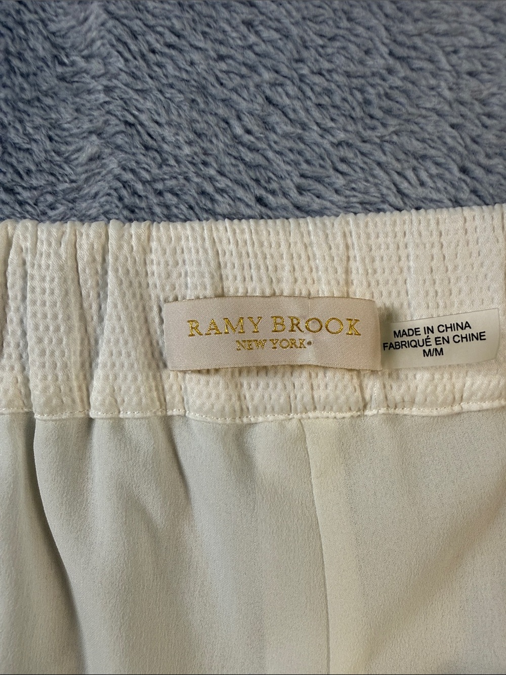 Ramy Brook Women’s Cream Elastic-Waist Trousers with pockets #3138